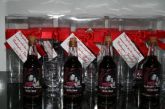 Mini vinho 50 ml garrafinha vidro com 2 tacinhas