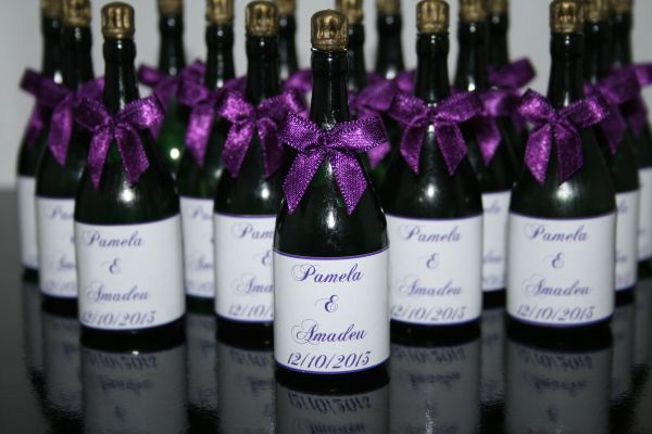 Bolinhas de sabão garrafinha de champagne